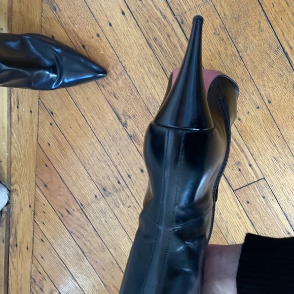 PRADA Spazzolato Knee High Stiletto Boots Size 8.5 - Picture 9 of 11